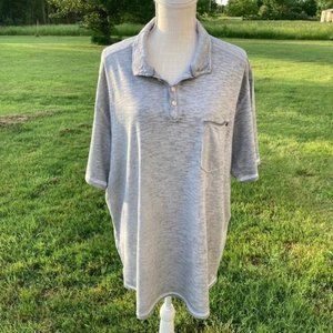Tommy Bahama Gray Collared Polo with Pocket - Size XXL